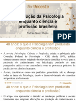 AULA 2  A producao da Psicologia enquanto ciencia e profissao brasileira