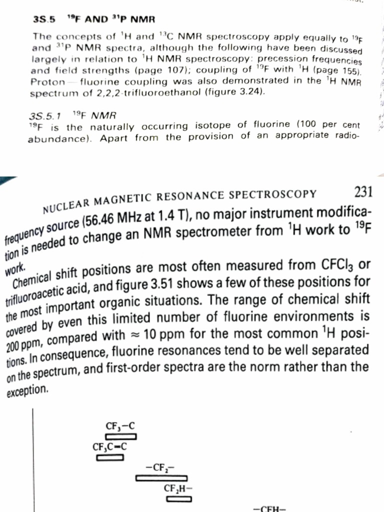 19F NMR Spectroscopy Insights | PDF | Nuclear Magnetic Resonance ...