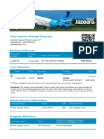 Your Jazeera Airways Itinerary: Z62VYS