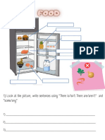FOOD Worksheet There Is There Are