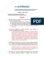 Gabarito - Ad1 - 2022-1 - Desenvolvimento Organizacional