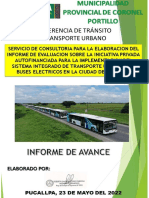 Informe de Avance Pucallpa Proyecto de Inversion