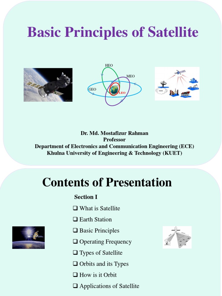 Basic Principles of Satellite New PDF Satellite Bodies Of The Solar System