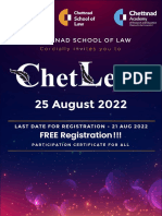 Chettinad Law School Foundation Day Event - CHETLEX'22