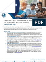 Cybersecurity Awareness Month 2021 - Cyber Secure at Work Tip Sheet