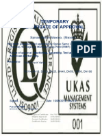 TEMPORARY CERTIFICATE OF APPROVAL FR17-017 Iss1