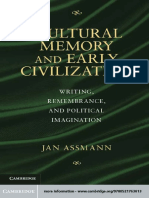 Cultural Memory and Early Civilization Writing, Remembrance, And Political Imagination (Jan Assmann)
