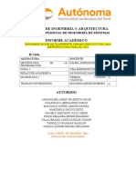 FACULTAD DE INGENIERÍA Y ARQUITECTURA - INFORME - v01