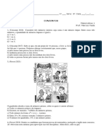 Questões de matemática e estatística sobre números, conjuntos e probabilidades