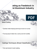 Casting As Feed Stock in Steel and Aluminum Industry