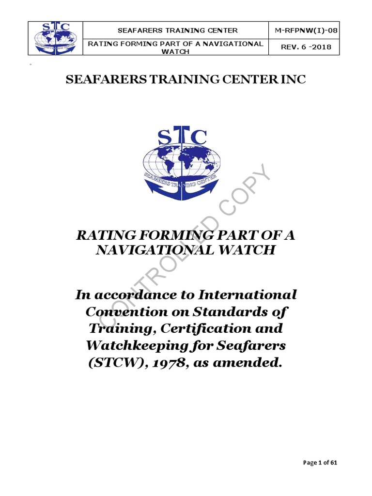 Rating Forming... Navigational Watch Rev. 6 2018 PDF Compass Ships