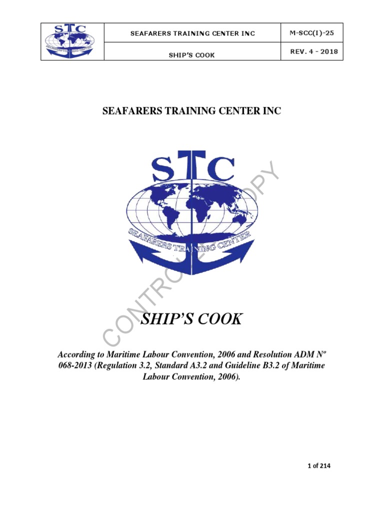 Ship's Cook Training Course Overview | PDF | Cooking | Molecules