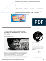 A Juventude Negra Brasileira e A Questão Do Desemprego - , Por Lélia Gonzalez - BLACK PANTHER DNA