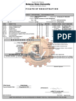 Bulacan State University: Certificate of Registration