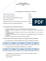 Elementos de la comunicación en un examen de Lengua