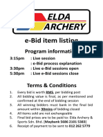 E-Bid Item Listing: Program Information