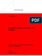 A Tutorial For Efficient Choice Set Designs