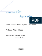 Legislación Aplicada Codigo Laboral