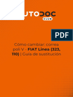 Cómo Cambiar - Correa Poli V - FIAT Linea (323, 110) - Guía de Sustitución