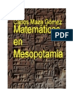 Las Matemáticas en Mesopotamia - Carlos Maza Gómez