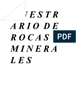 Muestr Ario de Rocas Y Minera LES