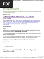 Download Contoh Lamara Kerja Bahasa Inggris  Job Application Letter S by budisp SN58742401 doc pdf