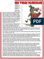 The Bremen Town Musicians Esl Printable Fairy Tale Reading Text For Kids