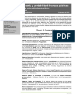 Glosario Finanzas Publicas Federales Mexico