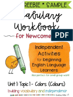 Vocabulary Workbook: Freebie Sample