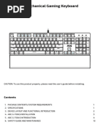 AOC GK500 Mechanical Gaming Keyboard: User'S Guide Ver.:1.00