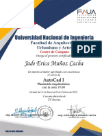 Certificado de Autocad UNI