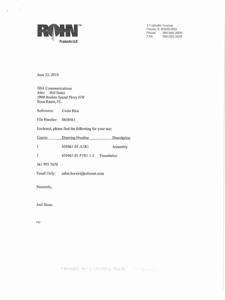 200 FT ROHN Tower Drawings | PDF