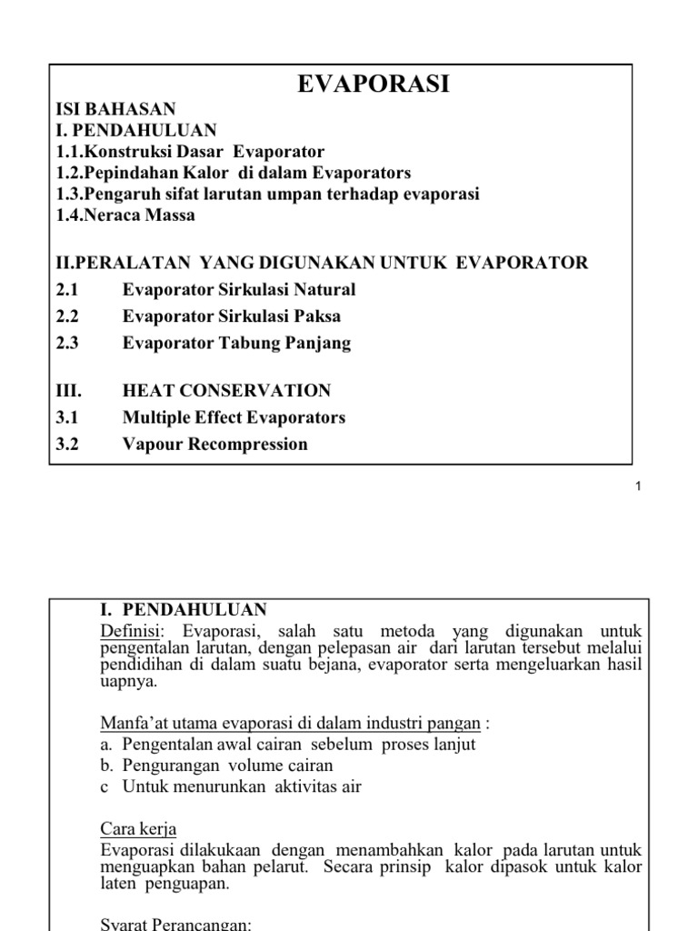 EVAPORASI | PDF