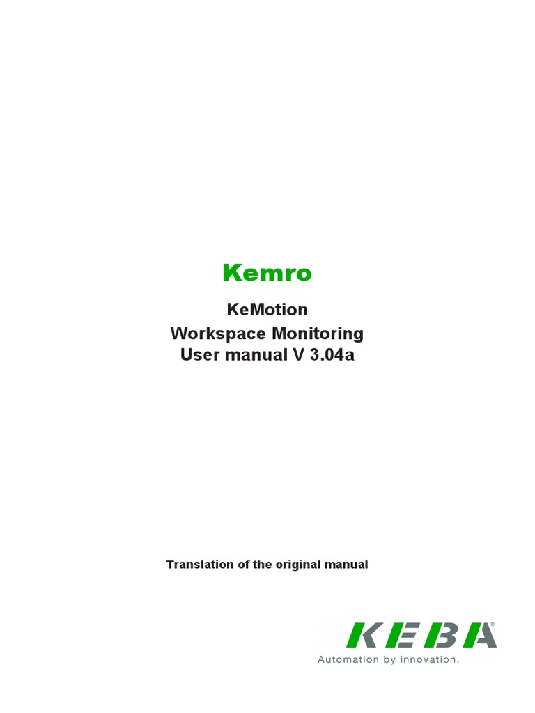Kemro: Kemotion Workspace Monitoring User Manual V 3.04A | PDF | Robot ...