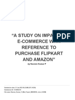 E-commerce Study on Impact of Flipkart and Amazon Purchases