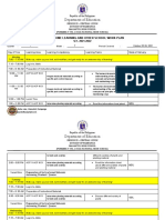 Department of Education: Weekly Home Learning and Other School Work Plan