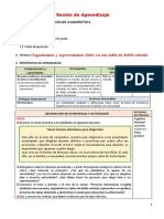 Sesión 8 Organizamos y Representamos Datos en Una Tabla de Doble Entrada