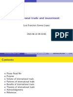 International Trade and Investment: Luis Francisco Gomez Lopez
