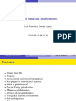 Global Business Environment: Luis Francisco Gomez Lopez
