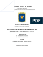 Proyecto de Tesis Profesional-Caracterización Litoestratigráfica de La Formación Chulec, en El Centro Poblado de Aijadero - Distrito de La Encañada