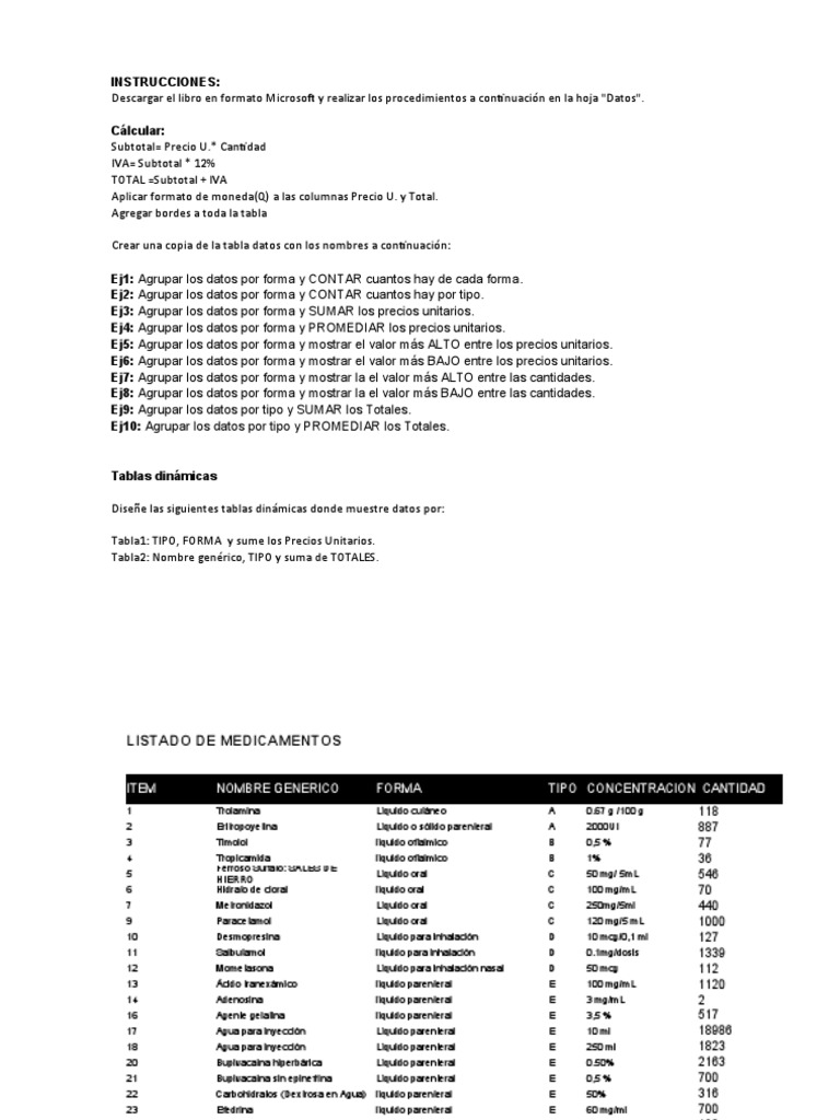 Sesión8 Subtotales y Tablas Dinámicas PDF Drogas Organización