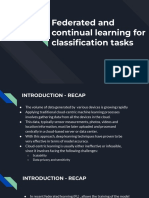 Federated and Continual Learning For Classification Tasks