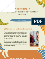 Factores Externos (Contexto o Ambiente) Del Aprendizaje