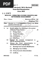 Operating System Concepts and Networking Management: Time: 3 Hours Maximum Marks: 100 (Weightage 75%)