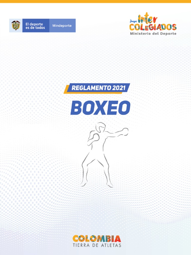Reglamento Técnico de Boxeo para los Juegos Intercolegiados Nacionales