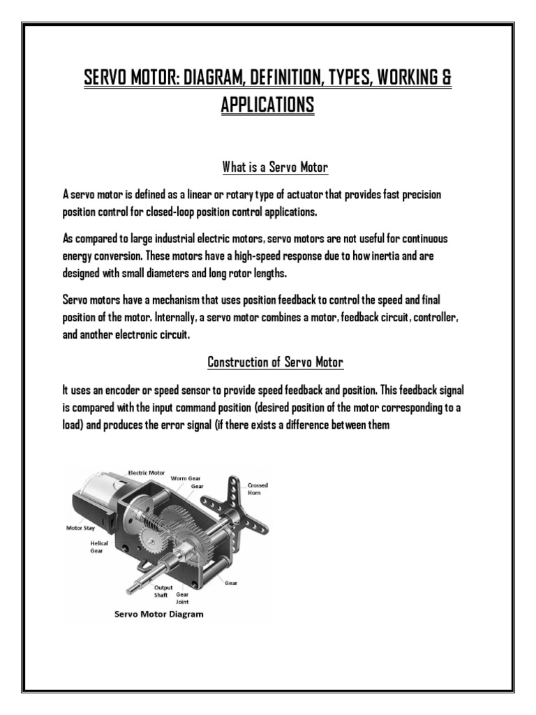 What Is Servo Motor Definition Working And Types Engi vrogue.co