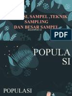 Populasi, Sampel. Teknik Sampel, Besar Sampel