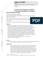 Sentimientos encontrados sobre el diagnóstico de diabetes mellitus tipo 2 una consecuencia de ajustarse a la calidad de vida relacionada con la salud