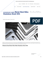 Dimensi Dan Berat Besi Siku Stainless Steel 304 - Cara Menghitungnya