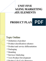 Unit Five Managing Marketing Mix Elements Product Planning